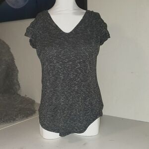 Juicy Couture Soft Lounge Gray Stripe Shirt Cap Sleeve sz S